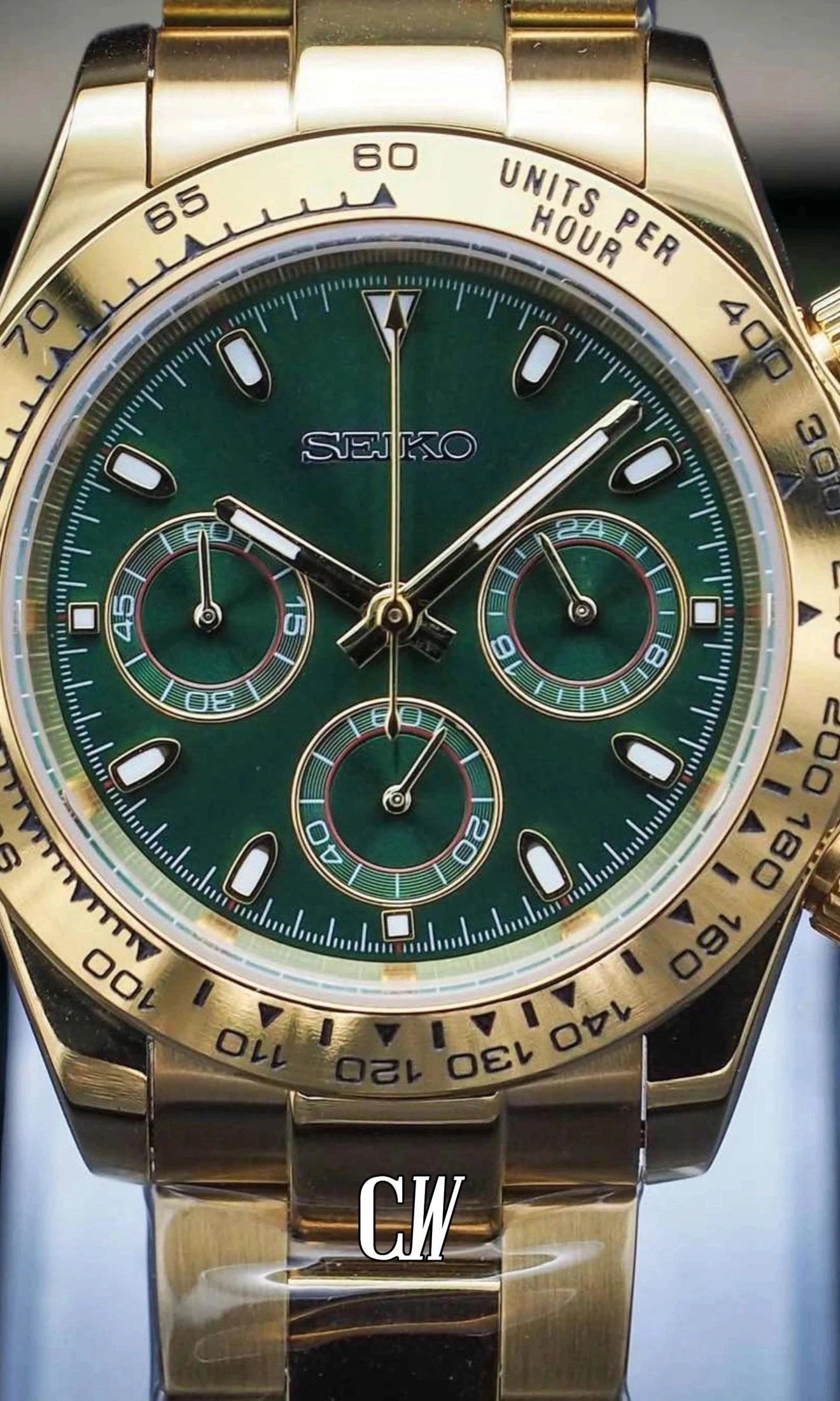 Seitona mod green gold watch - Circa Watch Labs
