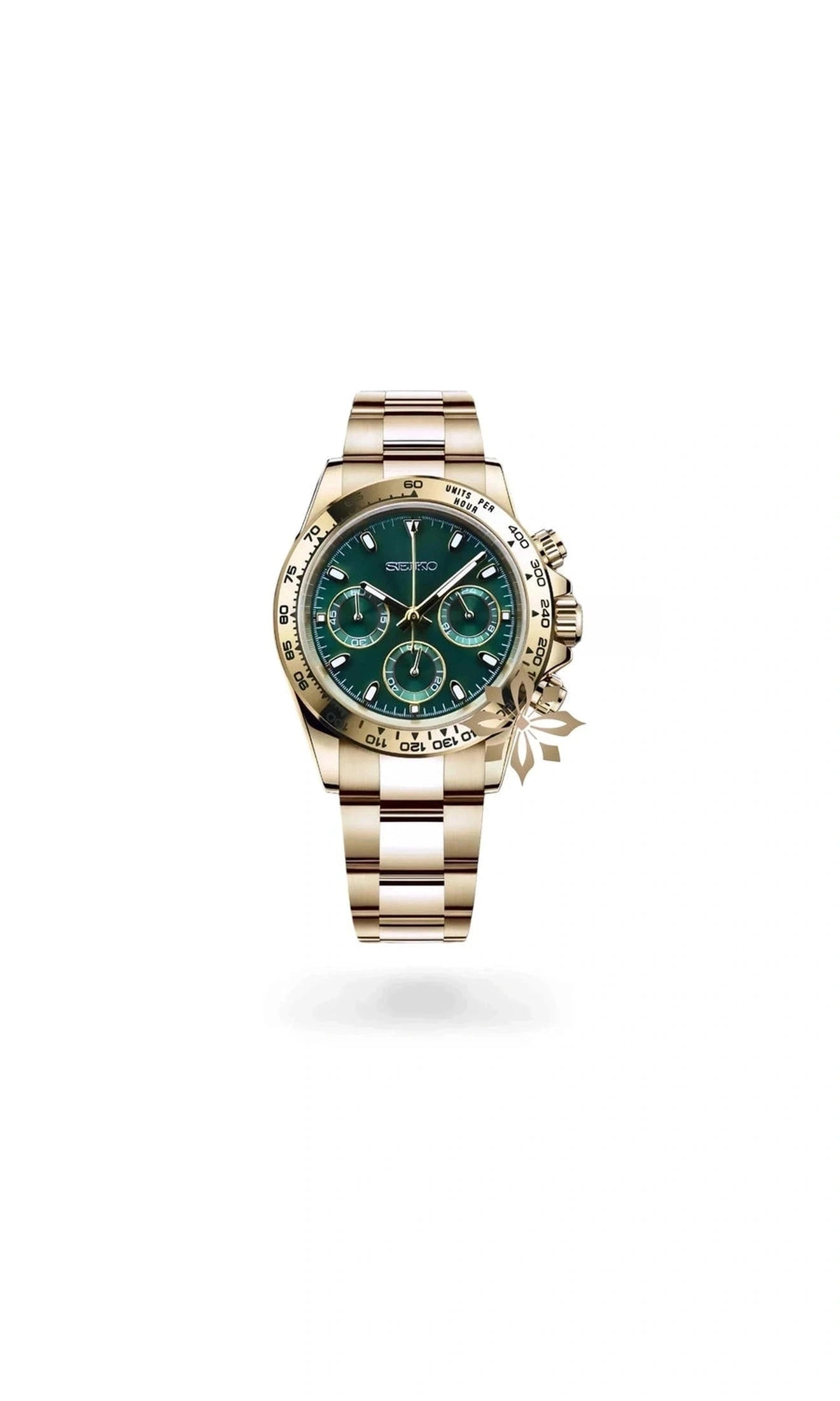 Seitona mod green gold watch - Circa Watch Labs seiko mod