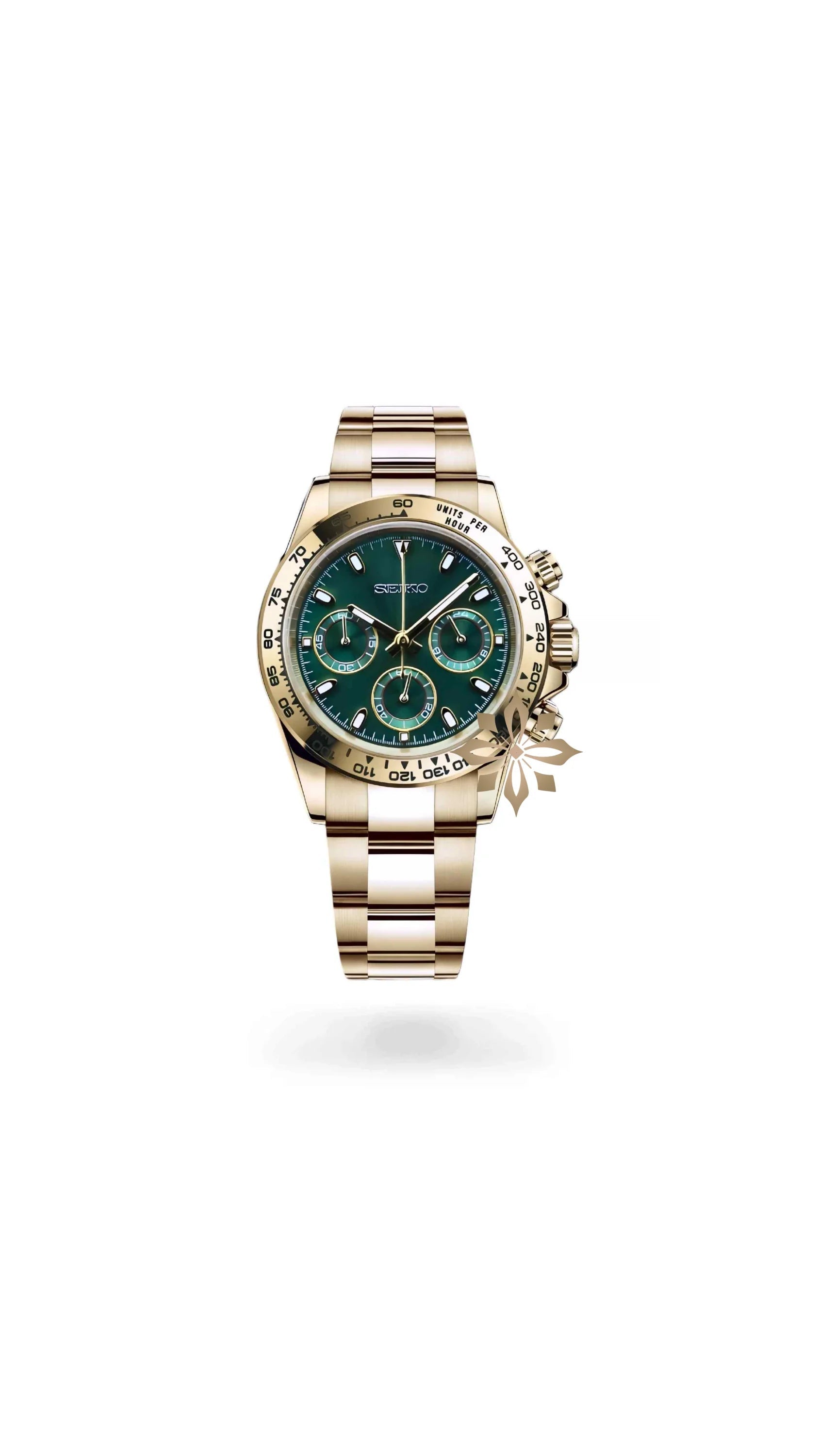 Seitona mod green gold watch - Circa Watch Labs seiko mod