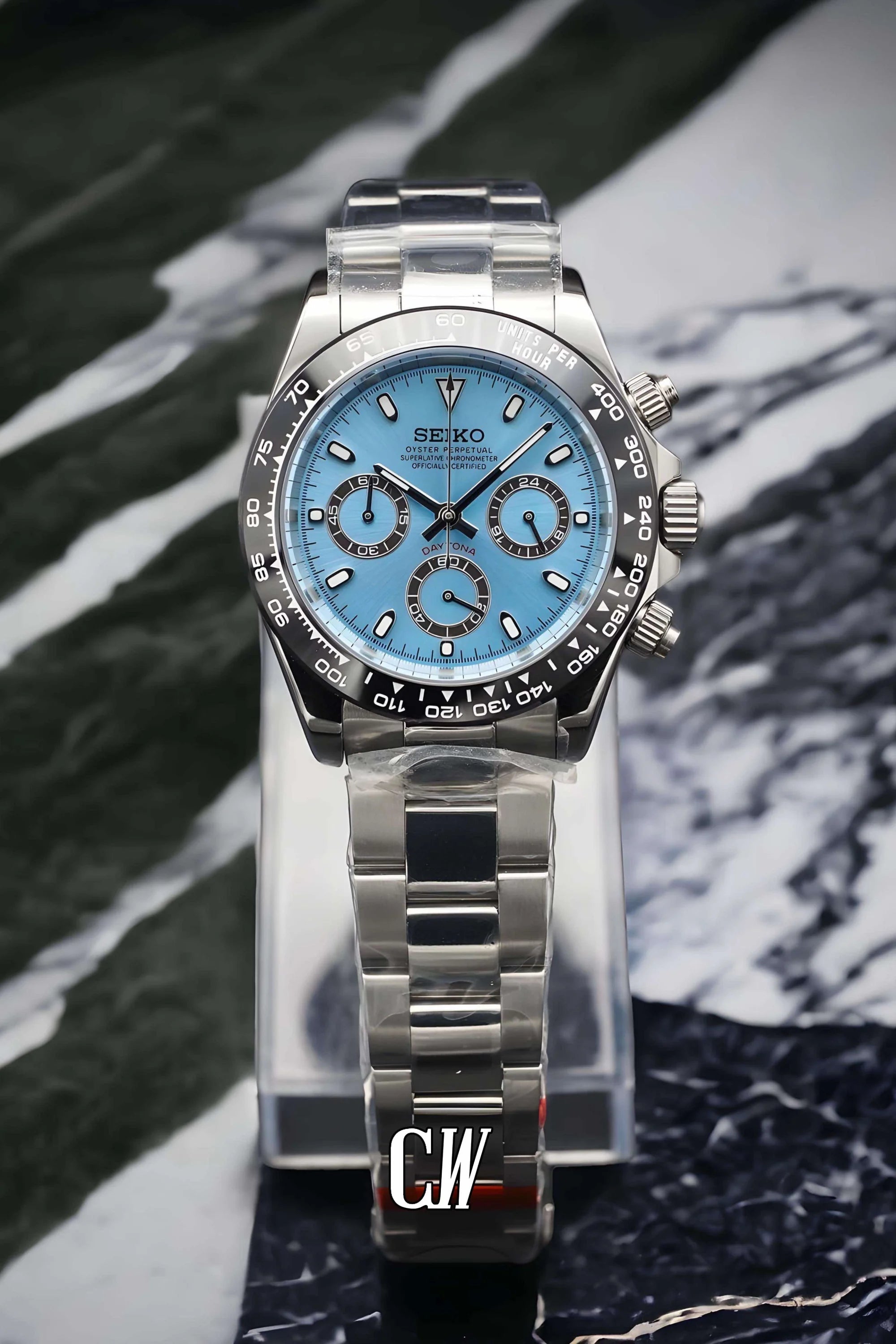 Seitona mod platinum watch - Circa Watch Labs seiko mod