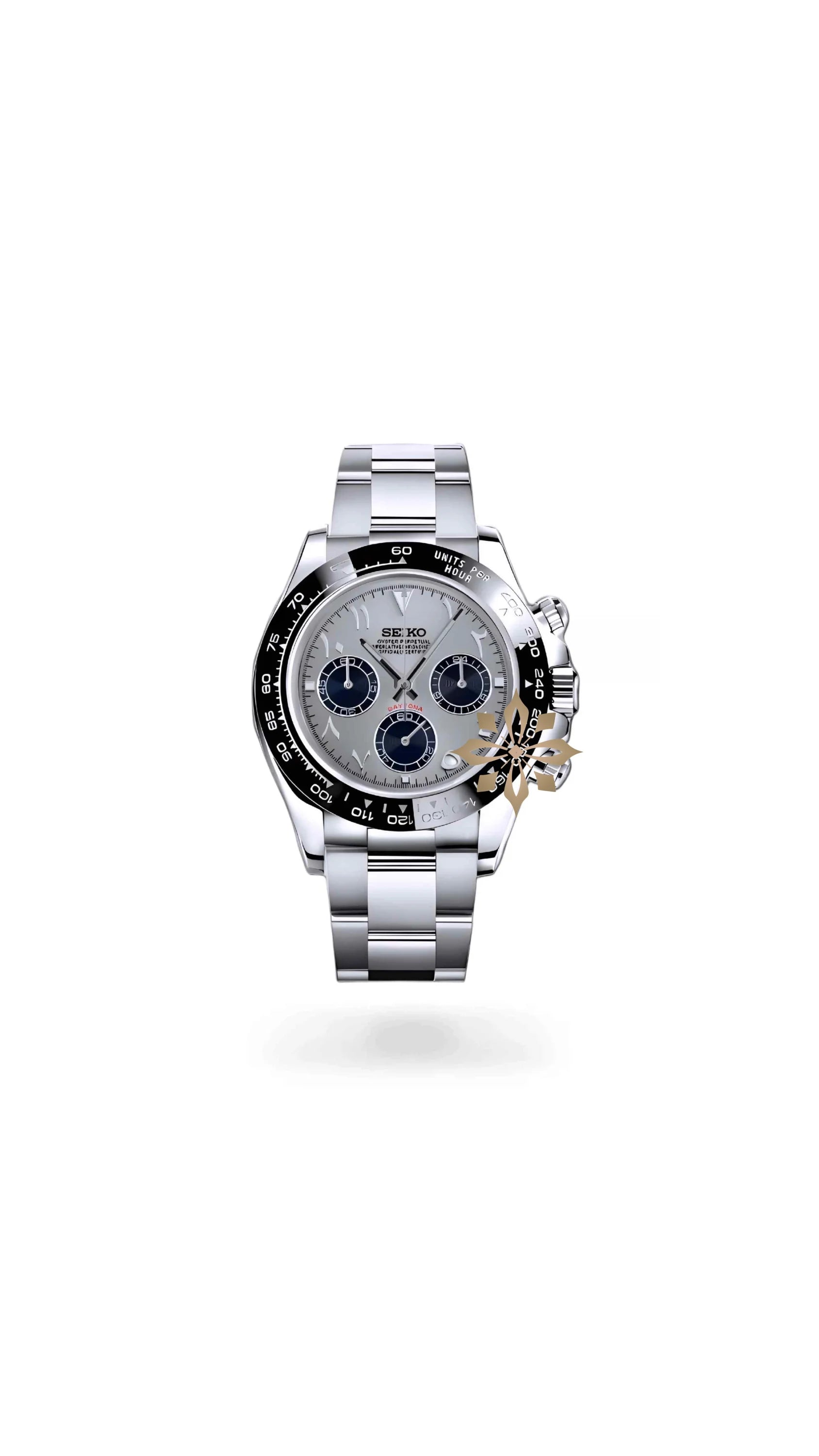 Seitona mod silver arabic watch - Circa Watch Labs