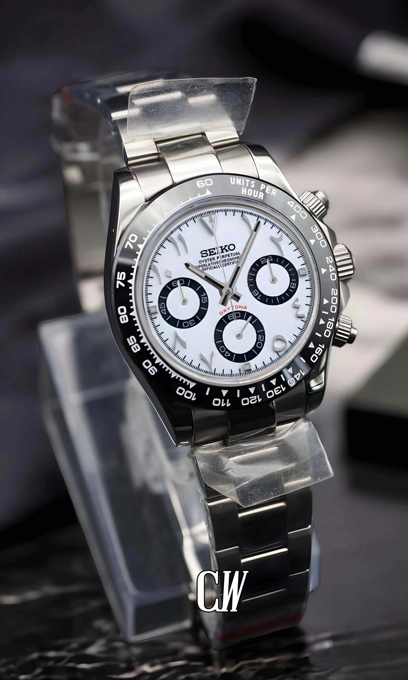 Seitona mod white arabic watch - Circa Watch Labs seiko mod